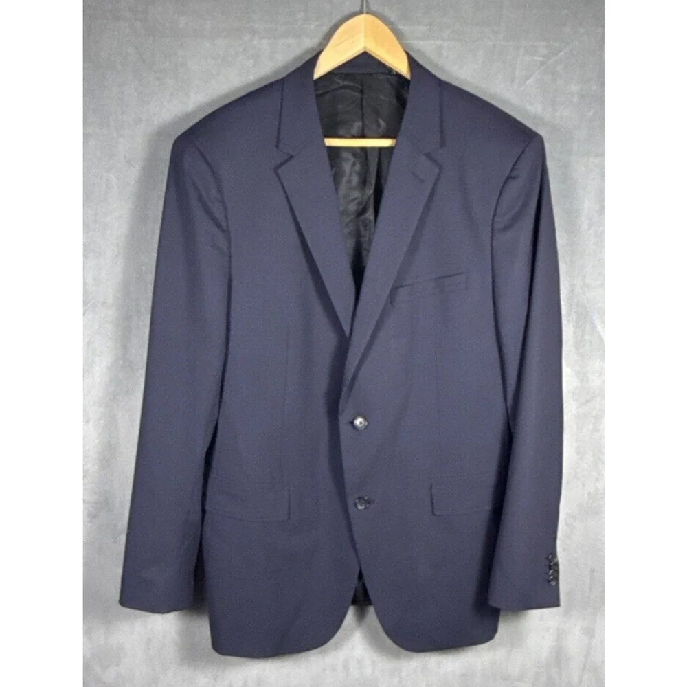 Theory Men's‎ Blazer Navy Blue Size 46R Lightweight Wool Stretch